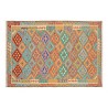 Kolorowy dywan kilim Waziri 170x240cm z Afganistanu 100% wełna dwustronny rustykalny
