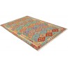 Etniczny kilim szary z Afganistanu dzieło Waziri nomadyczny 170x250cm
