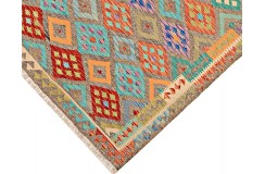 Etniczny kilim szary z Afganistanu dzieło Waziri nomadyczny 170x250cm