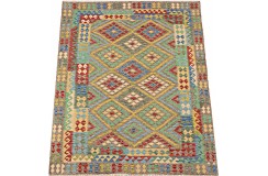 Etniczny kilim szary z Afganistanu dzieło Waziri nomadyczny 180x240cm