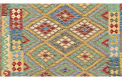 Etniczny kilim szary z Afganistanu dzieło Waziri nomadyczny 180x240cm
