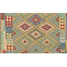 Etniczny kilim szary z Afganistanu dzieło Waziri nomadyczny 180x240cm