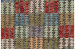 Etniczny kilim szary z Afganistanu dzieło Waziri nomadyczny 170x250cm