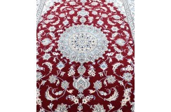 Ręcznie tkany dywan Nain 12lah kashmar z Iranu 200x300cm czerwony