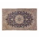 Nain 12lah Kashmiri gęsto ręcznie tkany dywan z Iranu wełna + jedwab ok 130x200cm niebieski majestatyczny