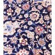 Nain 12lah Kashmiri gęsto ręcznie tkany dywan z Iranu wełna + jedwab ok 130x200cm niebieski majestatyczny