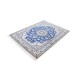 Nain 12lah Kashmiri gęsto ręcznie tkany dywan z Iranu wełna + jedwab ok 150x200cm niebieski majestatyczny