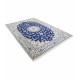 Nain 12lah Kashmiri gęsto ręcznie tkany dywan z Iranu wełna + jedwab ok 200x290cm niebieski majestatyczny
