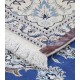 Nain 12lah Kashmiri gęsto ręcznie tkany dywan z Iranu wełna + jedwab ok 200x250cm niebieski majestatyczny