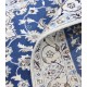 Nain 12lah Kashmiri gęsto ręcznie tkany dywan z Iranu wełna + jedwab ok 120x200cm niebieski majestatyczny