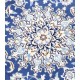 Nain 12lah Kashmiri gęsto ręcznie tkany dywan z Iranu wełna + jedwab ok 120x200cm niebieski majestatyczny