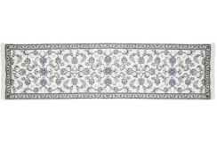 Nain 12lah Kashmar gęsto ręcznie tkany chodnik z Iranu wełna + jedwab ok 80x300cm beżowy majestatyczny