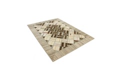 Vintage perski dywan patchwork z wełny 170x240cm ręczny kilim