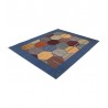 Vintage perski dywan patchwork z wełny 160x230cm ręczny kilim