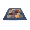 Vintage perski dywan patchwork z wełny 160x230cm ręczny kilim