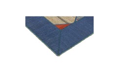 Vintage perski dywan patchwork z wełny 160x230cm ręczny kilim