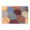 Vintage perski dywan patchwork z wełny 160x230cm ręczny kilim