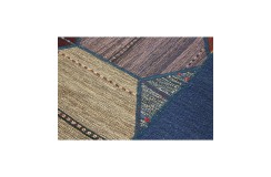 Vintage perski dywan patchwork z wełny 160x230cm ręczny kilim