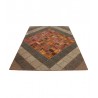 Vintage perski dywan patchwork z wełny 160x230cm ręczny kilim
