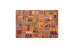 Vintage perski dywan patchwork z wełny 160x230cm ręczny kilim