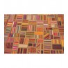 Vintage perski dywan patchwork z wełny 160x230cm ręczny kilim