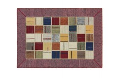 Dywan Kilim podszywany Vintage Patchwork, kolorowy 140x200cm Iran