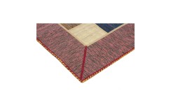 Vintage perski dywan patchwork z wełny 140x200cm ręczny kilim