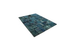 Vintage perski dywan patchwork z wełny 170x240cm ręczny kilim