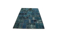 Vintage perski dywan patchwork z wełny 170x240cm ręczny kilim
