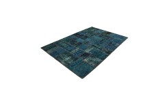 Vintage perski dywan patchwork z wełny 170x240cm ręczny kilim