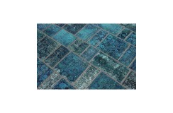 Vintage perski dywan patchwork z wełny 170x240cm ręczny kilim