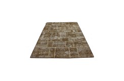 Vintage perski dywan patchwork z wełny 170x240cm ręczny kilim