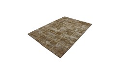 Vintage perski dywan patchwork z wełny 170x240cm ręczny kilim