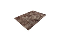 Vintage perski dywan patchwork z wełny 170x240cm ręczny kilim