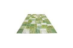 Vintage perski dywan patchwork z wełny 220x320cm ręczny kilim