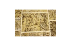 Vintage perski dywan patchwork z wełny 170x240cm ręczny kilim