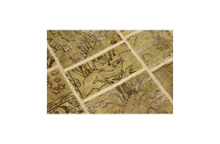 Vintage perski dywan patchwork z wełny 170x240cm ręczny kilim