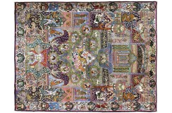 Dywan Kaszmar figural 300x400cm 100% wełna kork z Iranu pałacowy kobierzec w kwatery