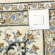 Nain 12lah Kashmar gęsto ręcznie tkany dywan z Iranu wełna + jedwab ok 200x300cm beżowy królewski