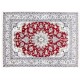 Nain 12lah Kashmiri gęsto ręcznie tkany dywan z Iranu wełna + jedwab ok 150x200cm czerwony pałacowy