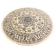 Nain 12lah Kashmiri gęsto ręcznie tkany dywan z Iranu wełna + jedwab ok 200x200cm beżowy okrągły