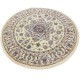 Nain 12lah Kashmiri gęsto ręcznie tkany dywan z Iranu wełna + jedwab ok 200x200cm beżowy okrągły