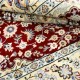 Nain 6lah gęsto ręcznie tkany dywan z Iranu wełna + jedwab ok 200x300cm czerwony majestatyczny 