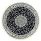 Ręcznie tkany dywan Nain 9la z Iranu 100% wełna i jedwab 260x260cm pomarańczowy perski okrągły
