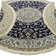 Ręcznie tkany dywan Nain 9la z Iranu 100% wełna i jedwab 260x260cm granaotwy perski okrągły