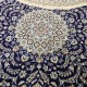 Ręcznie tkany dywan Nain 9la z Iranu 100% wełna i jedwab 260x260cm granaotwy perski okrągły