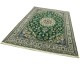 Nain gęsto ręcznie tkany dywan z Iranu wełna + jedwab ok 170x240cm zielony majestatyczny