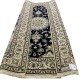 Nain gęsto ręcznie tkany dywan z Iranu wełna + jedwab ok 170x240cm granatowy majestatyczny