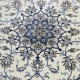 Nain gęsto ręcznie tkany dywan z Iranu wełna + jedwab ok 170x240cm beżowy majestatyczny