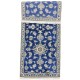Nain gęsto ręcznie tkany dywan z Iranu wełna + jedwab ok 80x200cm granatowy chodnik